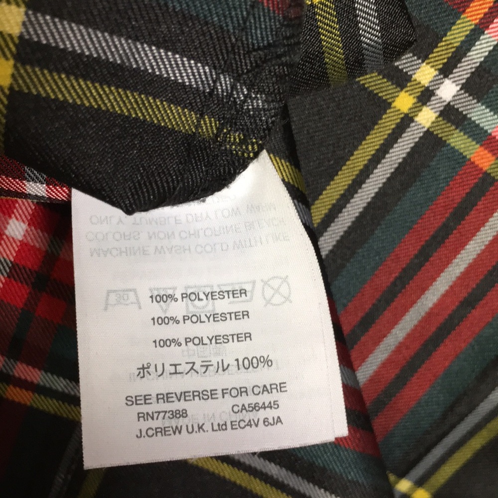 Crewcuts J. Crew Holiday Plaid Sleeveless Top Girl’s size 14 - Picture 6 of 7